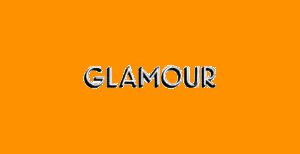 A picture of the word glamour in silver letters.